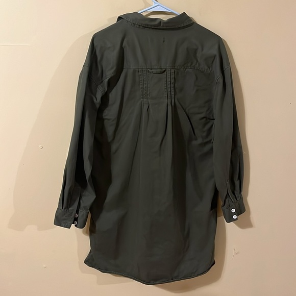 Madewell Olive Green Cotton Shacket Top - Picture 5 of 5